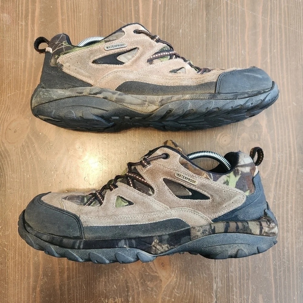 RED HEAD Brand Granite Peak Waterproof Hikers, Men's Sz 12 Tan Brown & Camo
